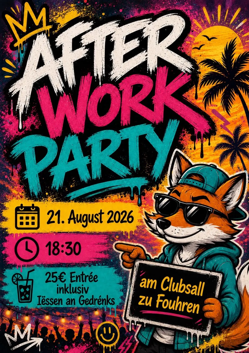 All you can eat and drink Afterworkparty