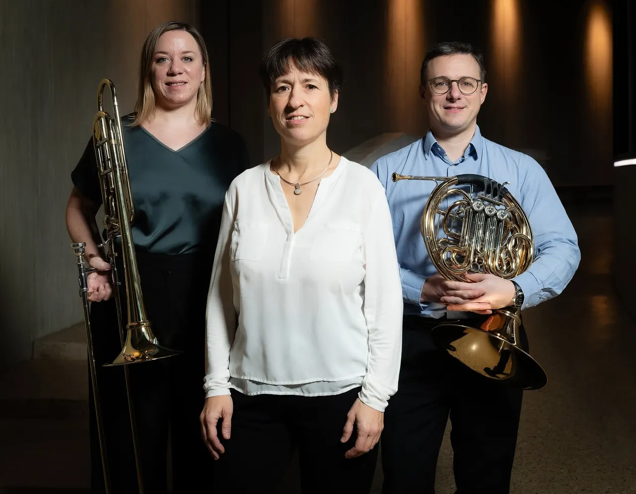 Concert actart slide valves and keys music for horn trombone and piano
