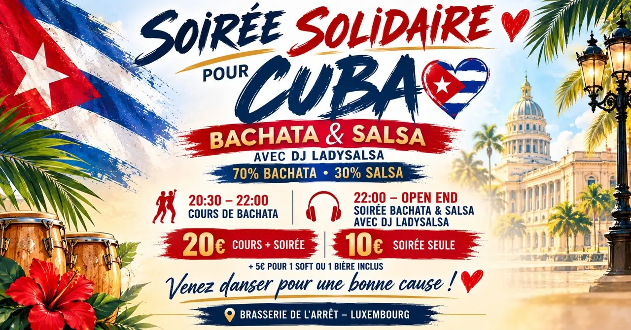 Soirée SB solidaire/Cours de bachata/DJ Ladysalsa
