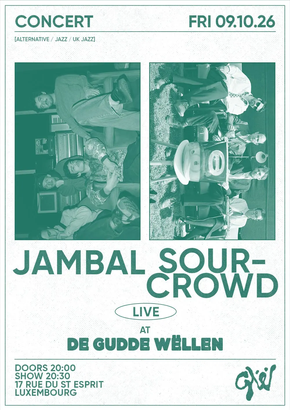 JAMBAL + SOURCROWD at De Gudde Wëllen
