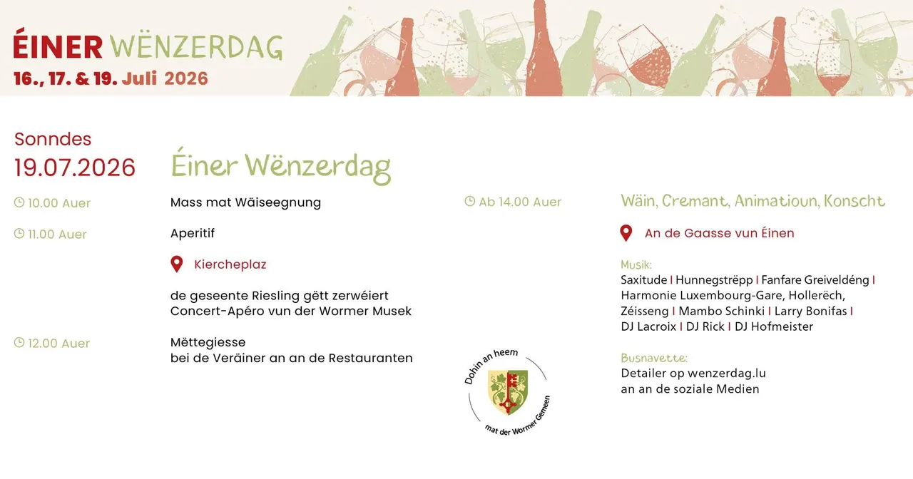 41. Éiner Wënzerdag