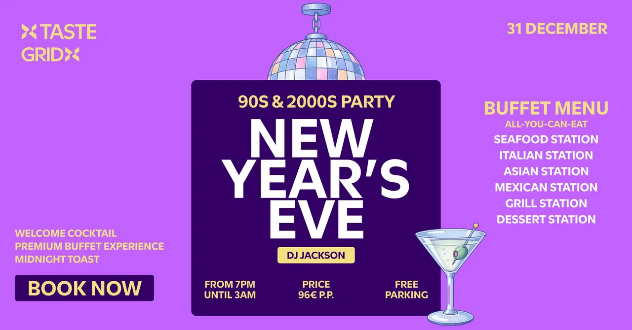 NEW YEAR'S EVE at TASTE Premium Buffet and 90s & 2000s Party