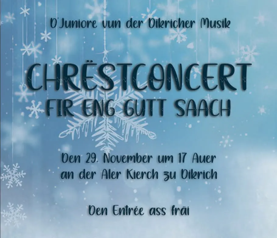 Chrëstconcert fir eng gutt Saach #pmdjunioren