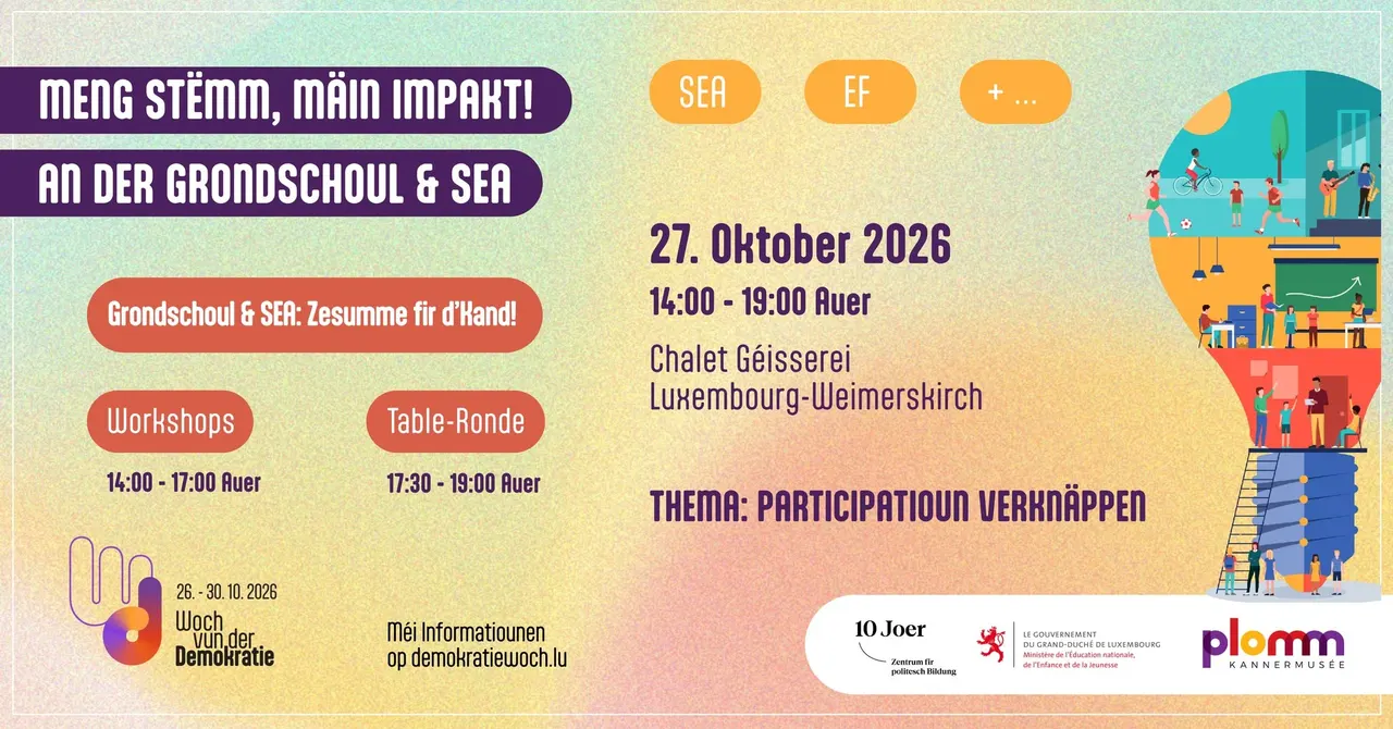 Konferenz „Meng Stëmm – Mäin Impakt: Kanner schwätze mat!“