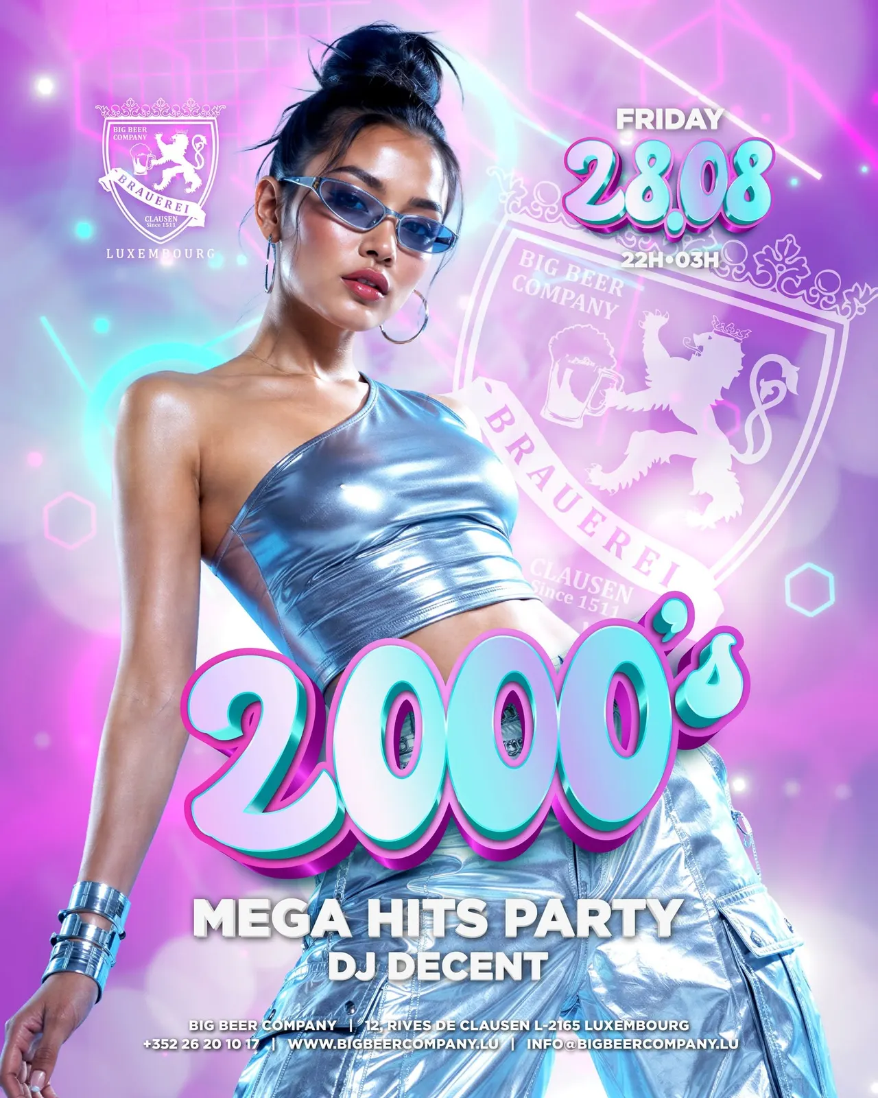 2000s MEGA HITS PARTY • DJ DECENT • BIG BEER COMPANY LUXEMBOURG