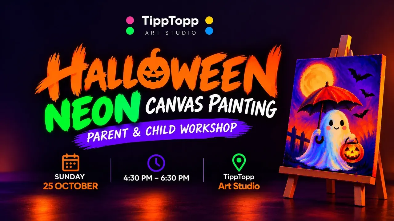 Halloween Neon Painting Parent & Child Workshop
