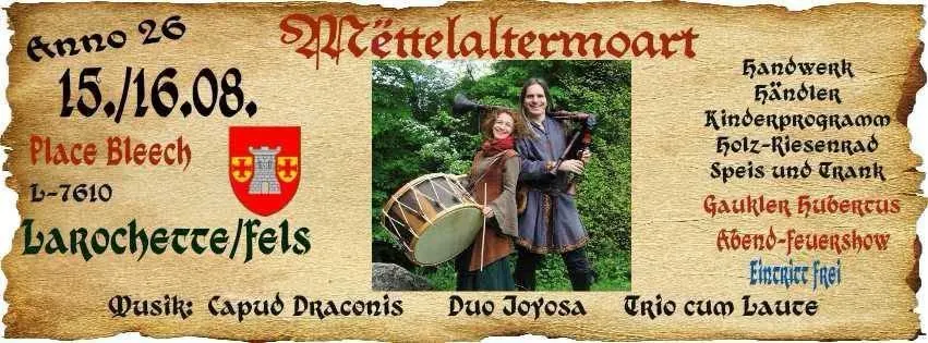 Mëttelaltermaart 15. & 16. August 2026