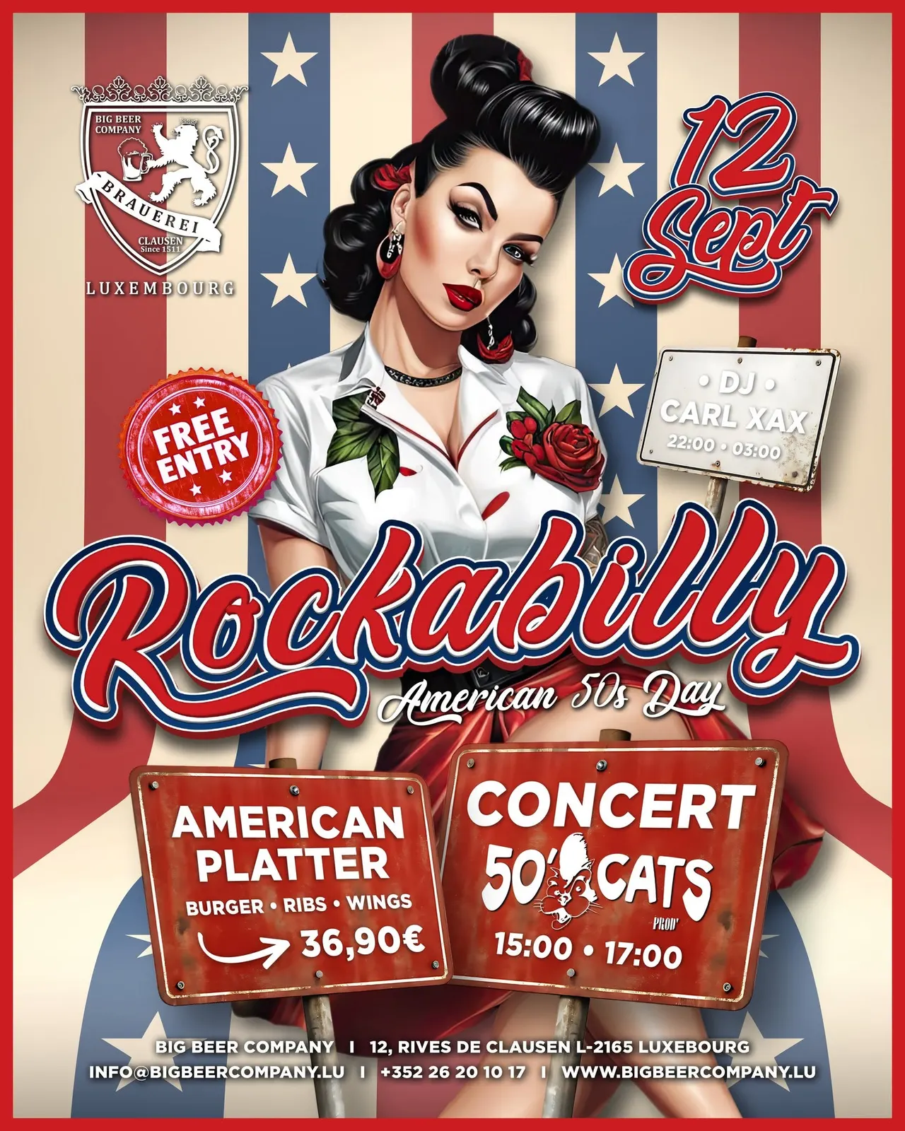 Rockabilly * american 50s day concert the 50 cats big beer company luxembourg