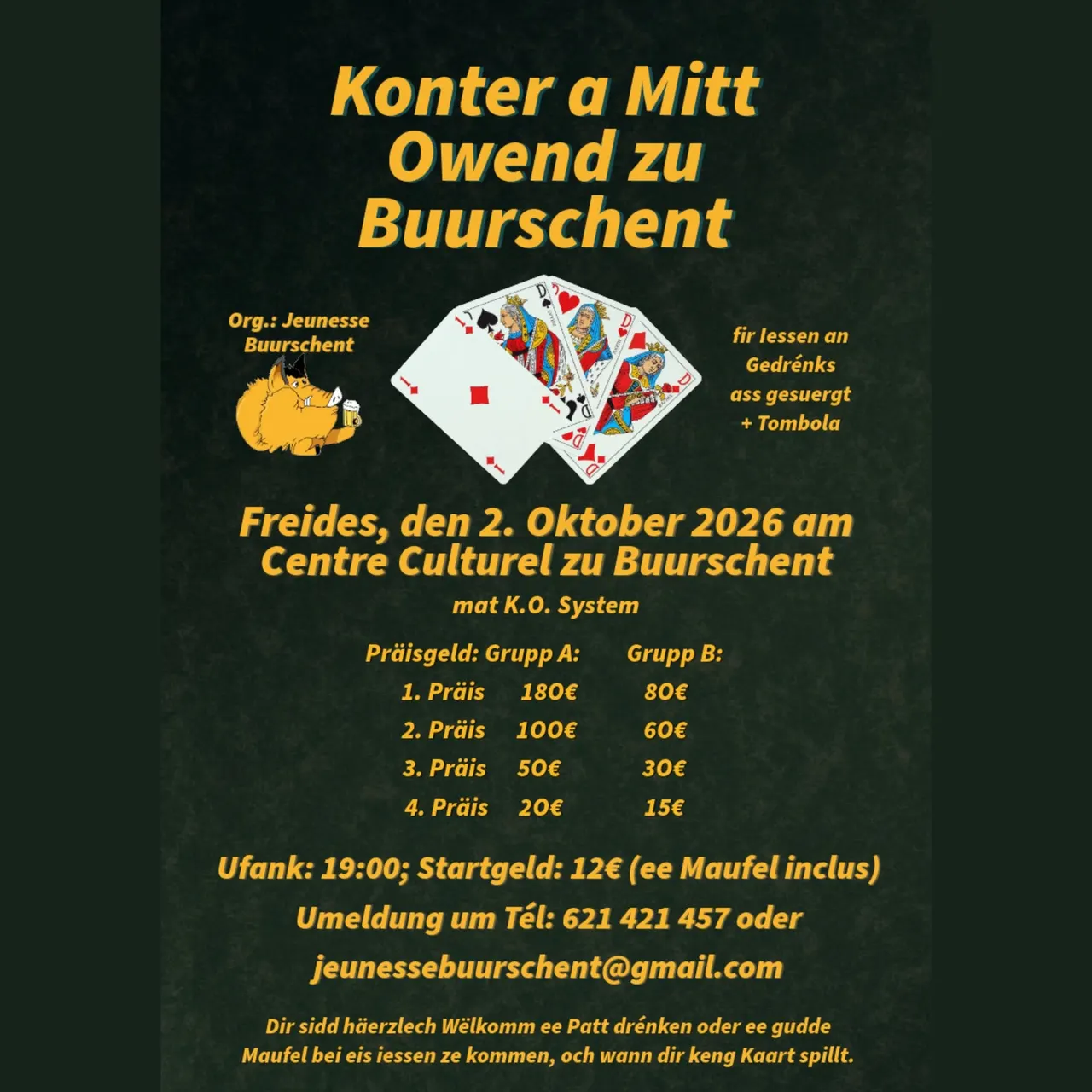 4. Konter a Mitt Turneier am Centre Culturel zu Buurschent