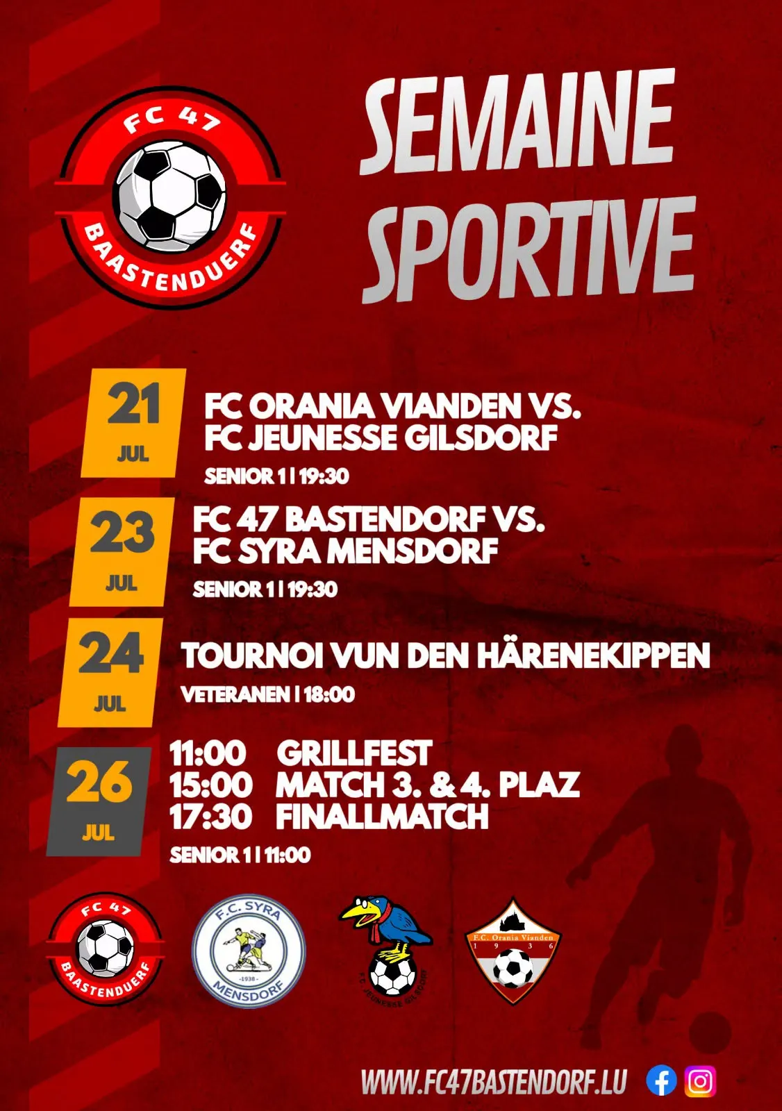 SEMAINE SPORTIVE 2026