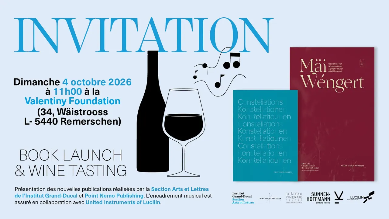 INVITATION - Institut Grand Ducal Section Arts et Lettres - Book Launch