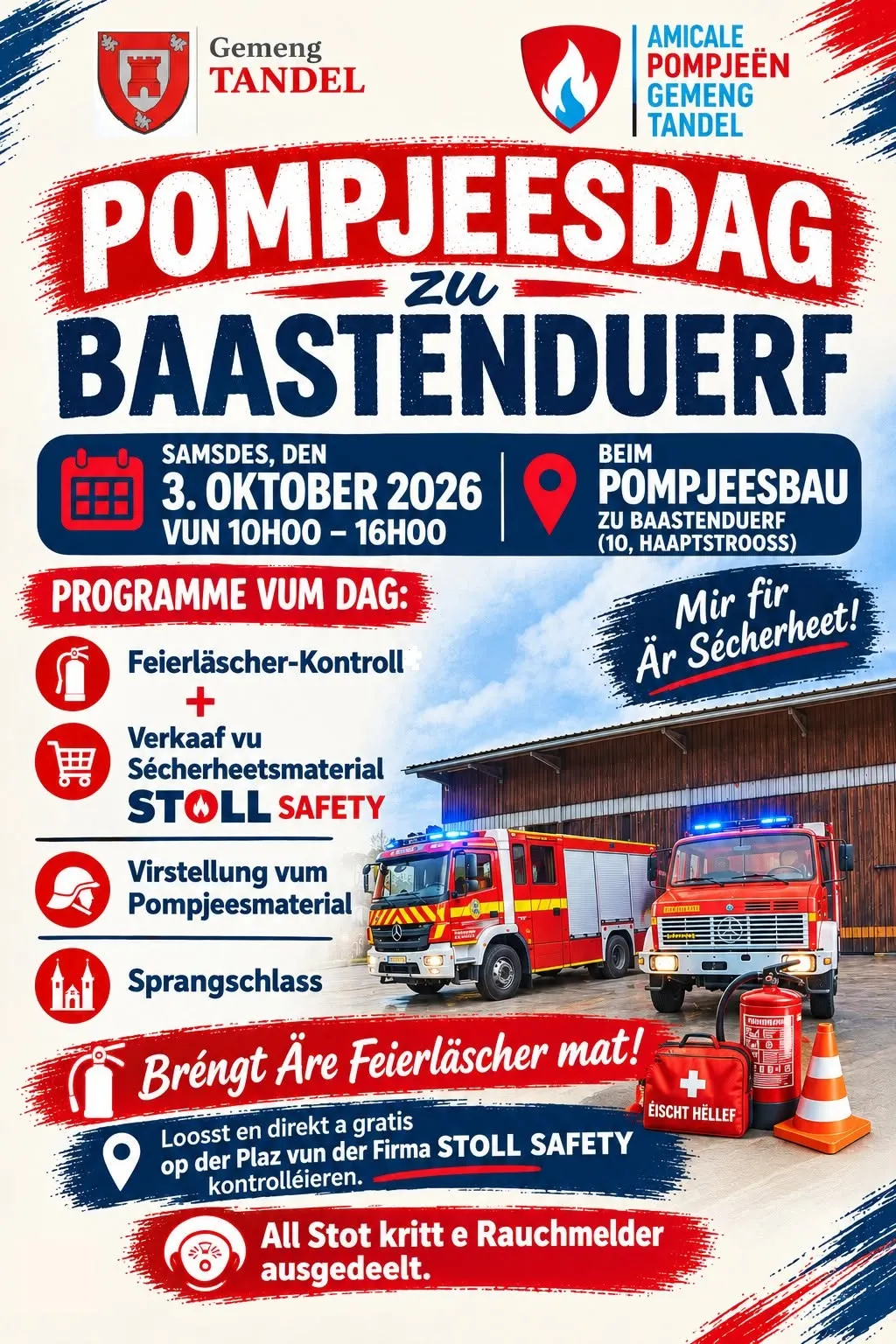 Pompjeesdag zu Baastenduerf - Journée des sapeurs pompiers à Bastendorf
