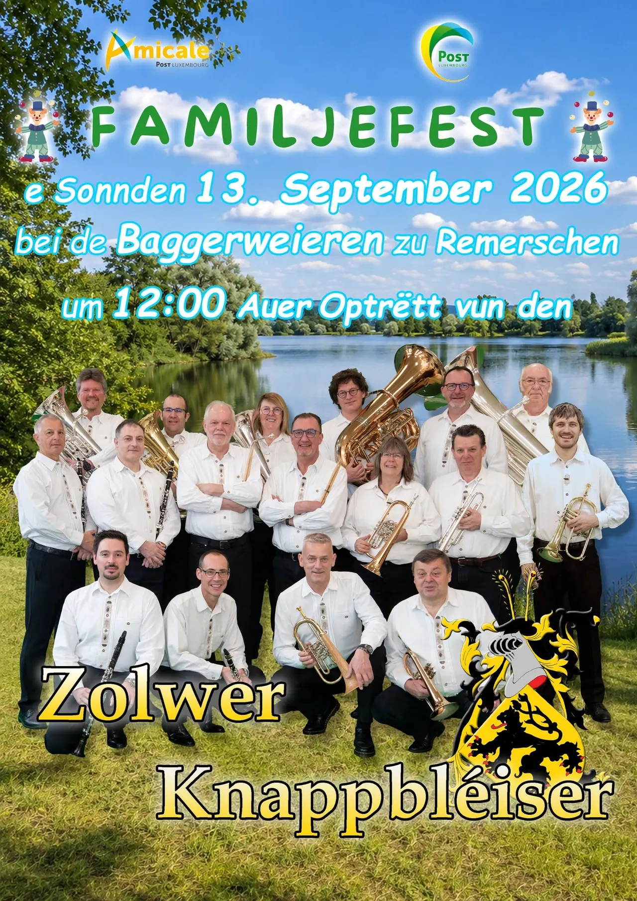 Zolwer Knappbléiser um Familljefest vun der Amicale vun Post