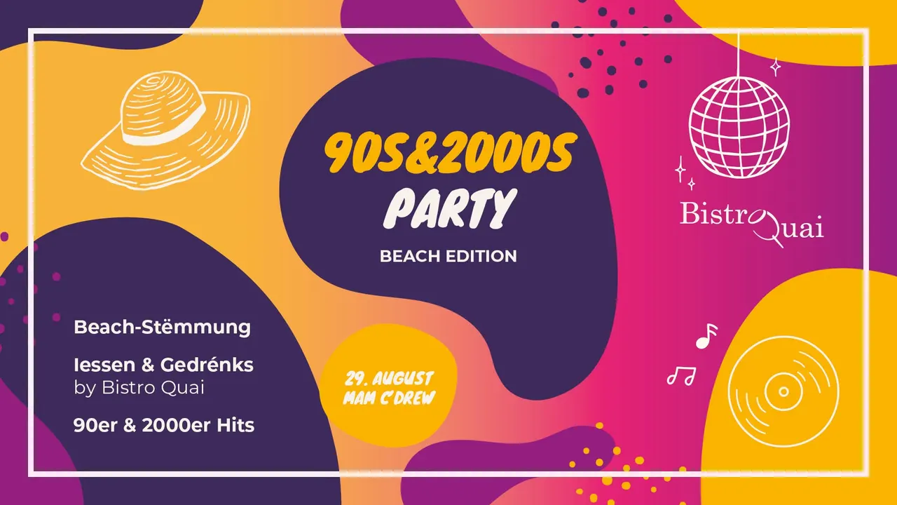 90er & 2000er Party Beach Edition mam C'Drew
