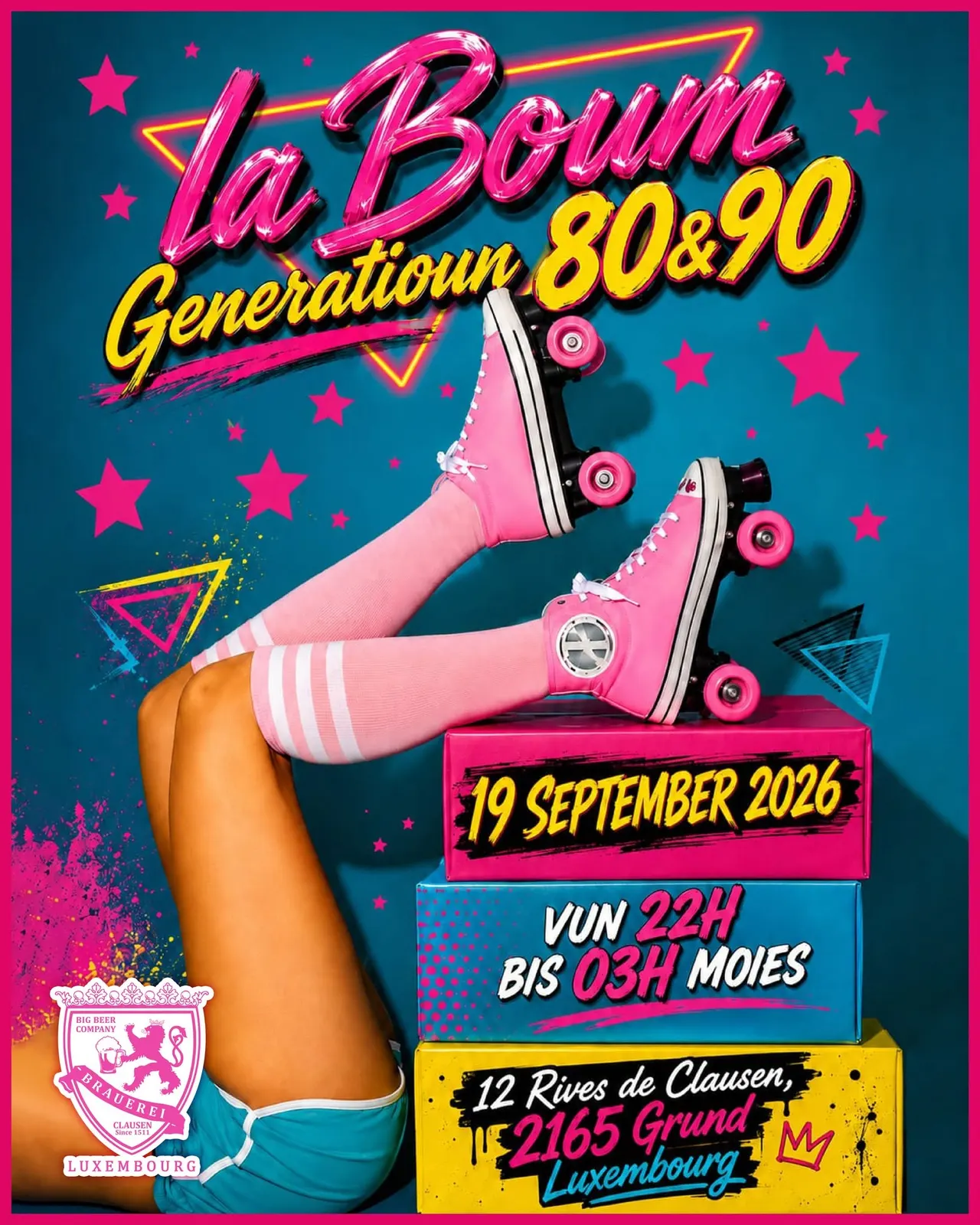 La boum * les hits des annees 80 90 et 2000 ! * big beer company luxembourg