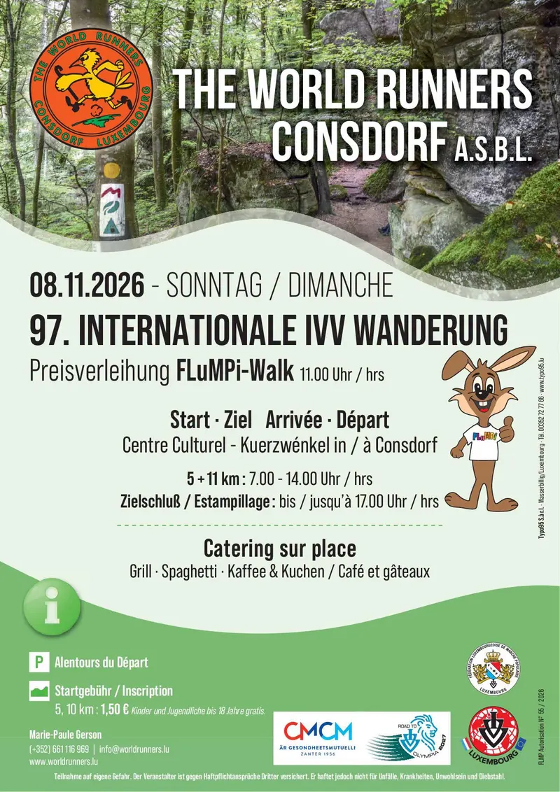 CONSDORF FLMP IVV WANDERUNG + Preisverleihung FLuMPi-Walk