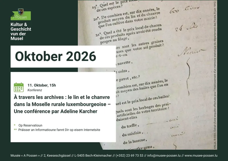 Duerch d'archive fluess an hanf an der laendlecher letzebuergescher muselregioun