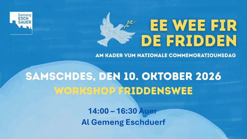 Workshop Friddenswee - Nationale Commemoratiounsdag