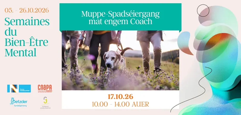 Muppe-Spadséiergang mat engem Coach