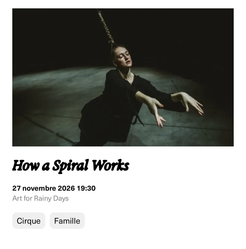 How a spiral works - Contemporary circus performance