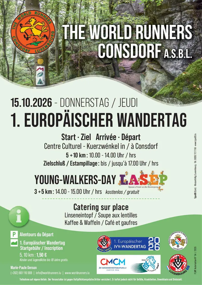 Consdorf flmp ivv wanderung young walkers day 1. europaeischer wandertag